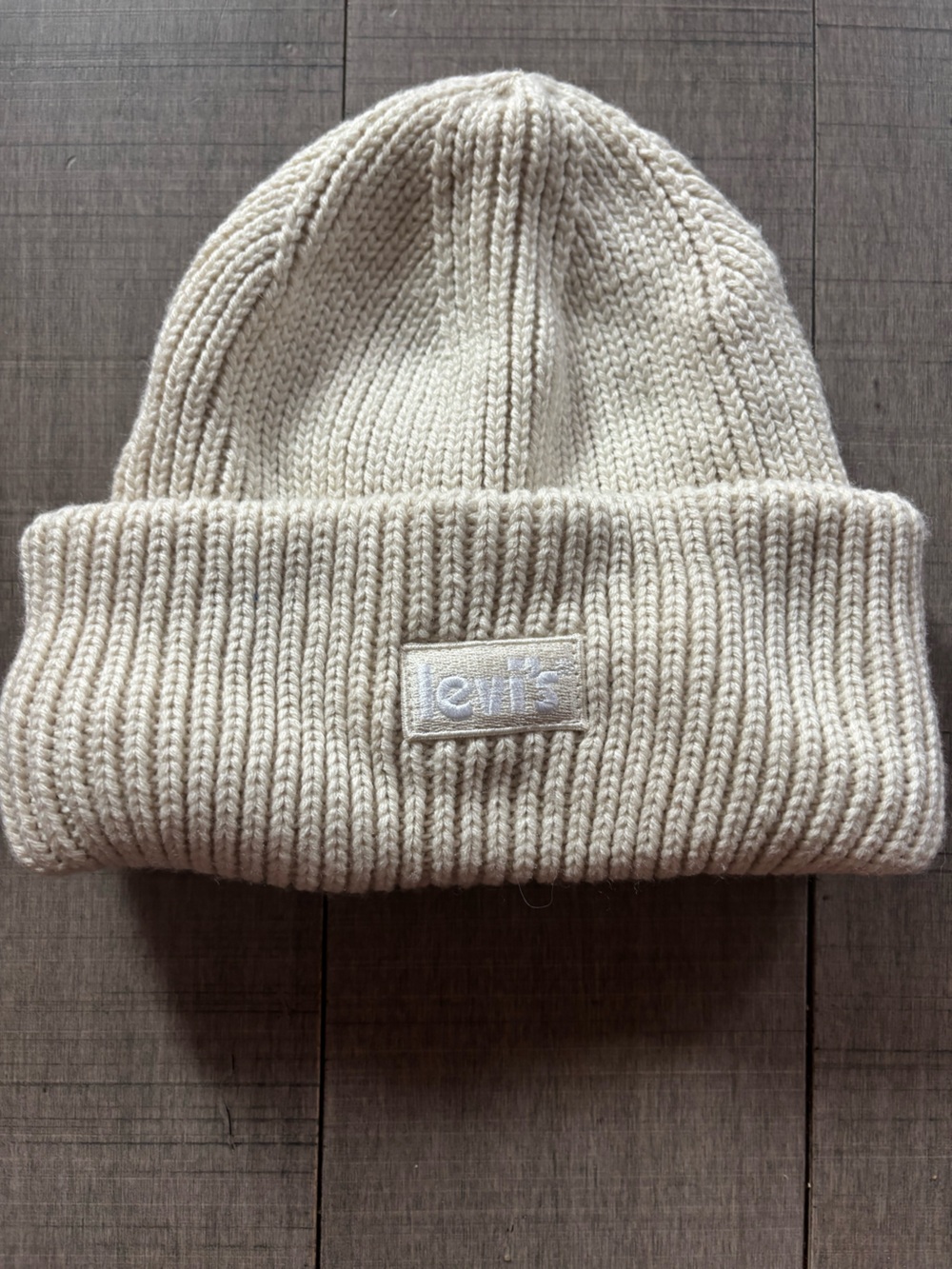 ♠️5/$25♠️Women's Levi's Thick Knit Cream Beanie